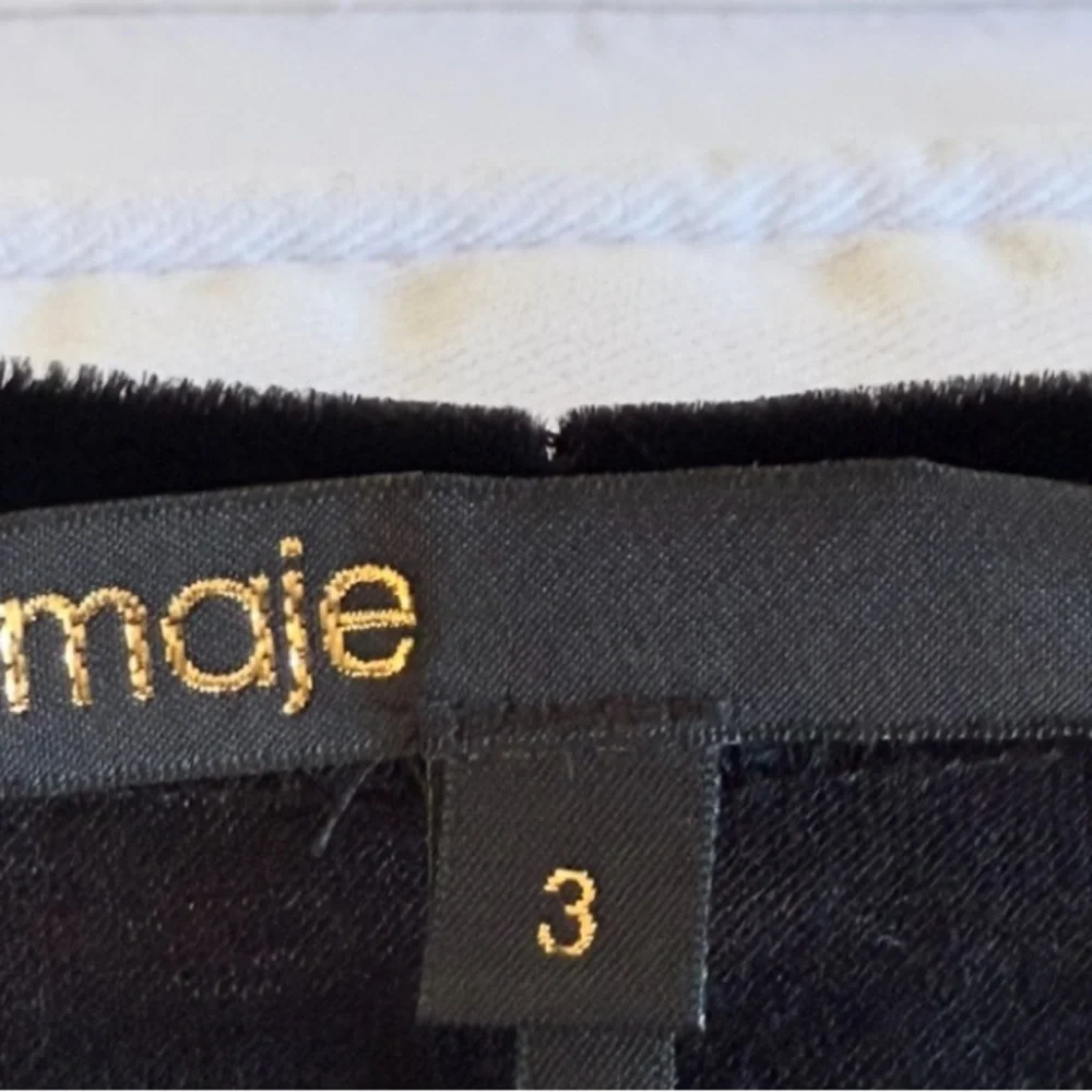 Maje Black Velvet Top - Picture 5 of 5